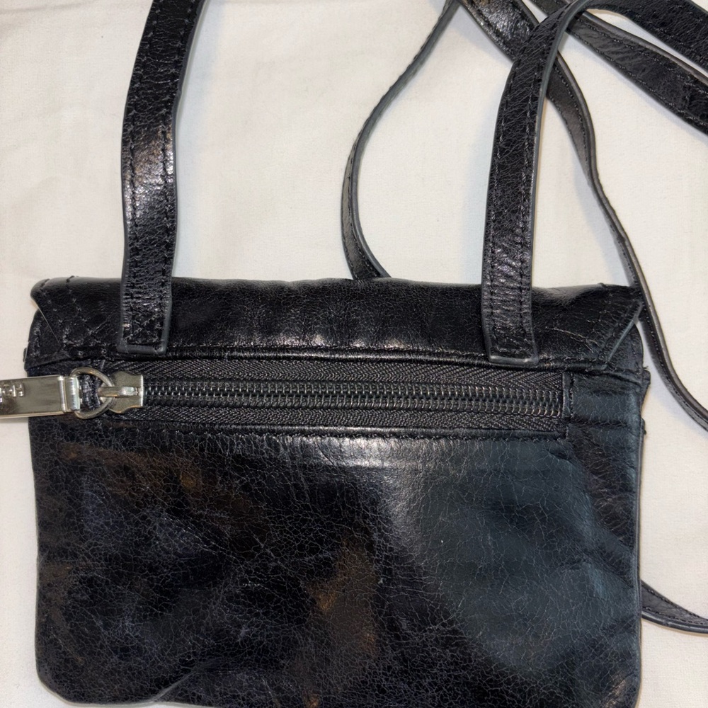 HOBO Black Crossbody Bag with Long Strap and Flap Closure - Picture 5 of 7